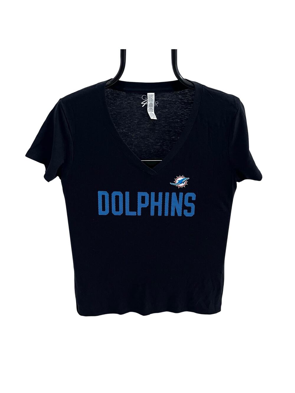 NFL GIII 4Her Women’s LG Miami Dolphins V-neck Graphic T-shirt